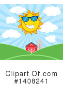 Sun Character Clipart #1408241 by Hit Toon