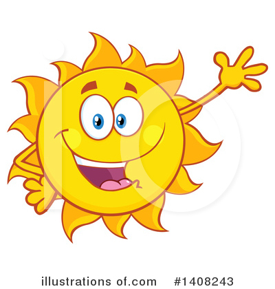 Royalty-Free (RF) Sun Character Clipart Illustration by Hit Toon - Stock Sample #1408243