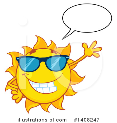 Royalty-Free (RF) Sun Character Clipart Illustration by Hit Toon - Stock Sample #1408247