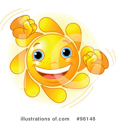 Royalty-Free (RF) Sun Character Clipart Illustration by Pushkin - Stock Sample #96146