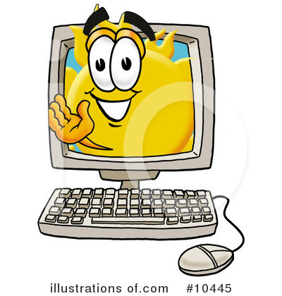 Royalty-Free (RF) Sun Clipart Illustration by Mascot Junction - Stock Sample #10445