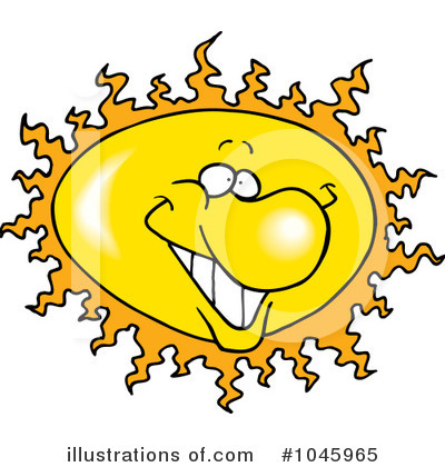 Royalty-Free (RF) Sun Clipart Illustration by toonaday - Stock Sample #1045965