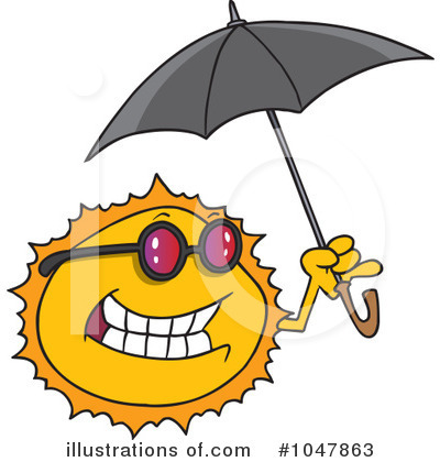 Royalty-Free (RF) Sun Clipart Illustration by toonaday - Stock Sample #1047863