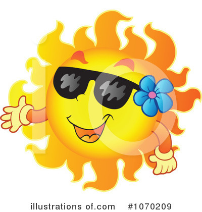 Royalty-Free (RF) Sun Clipart Illustration by visekart - Stock Sample #1070209