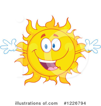Royalty-Free (RF) Sun Clipart Illustration by Hit Toon - Stock Sample #1226794