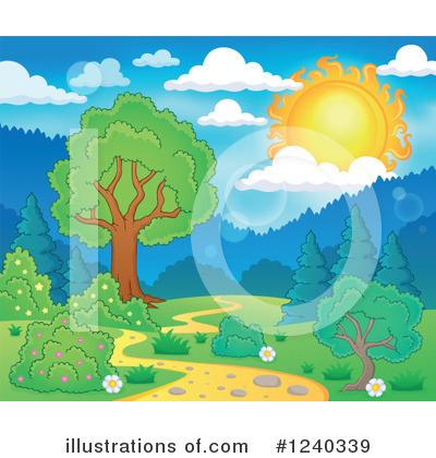 Royalty-Free (RF) Sun Clipart Illustration by visekart - Stock Sample #1240339