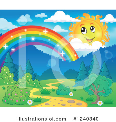 Royalty-Free (RF) Sun Clipart Illustration by visekart - Stock Sample #1240340