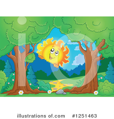 Royalty-Free (RF) Sun Clipart Illustration by visekart - Stock Sample #1251463
