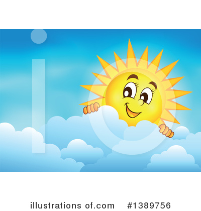 Royalty-Free (RF) Sun Clipart Illustration by visekart - Stock Sample #1389756