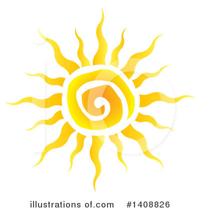 Royalty-Free (RF) Sun Clipart Illustration by Hit Toon - Stock Sample #1408826