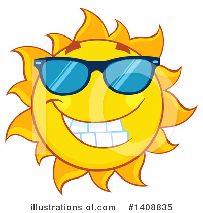 Royalty-Free (RF) Sun Clipart Illustration by Hit Toon - Stock Sample #1408835