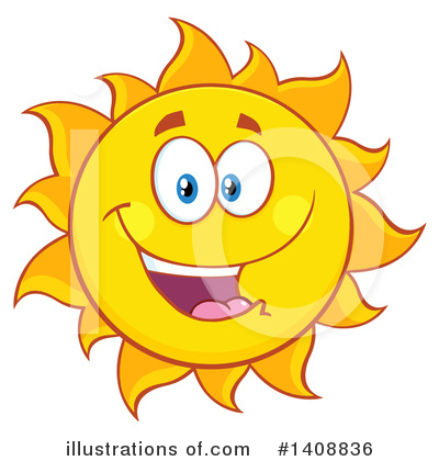 Royalty-Free (RF) Sun Clipart Illustration by Hit Toon - Stock Sample #1408836