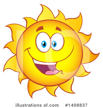 Royalty-Free (RF) Sun Clipart Illustration by Hit Toon - Stock Sample #1408837