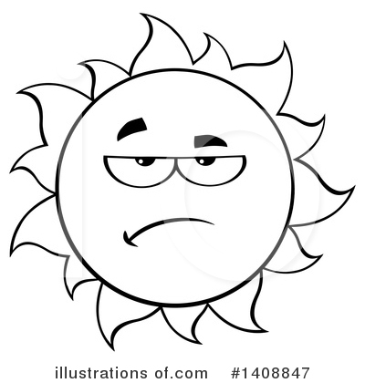 Royalty-Free (RF) Sun Clipart Illustration by Hit Toon - Stock Sample #1408847