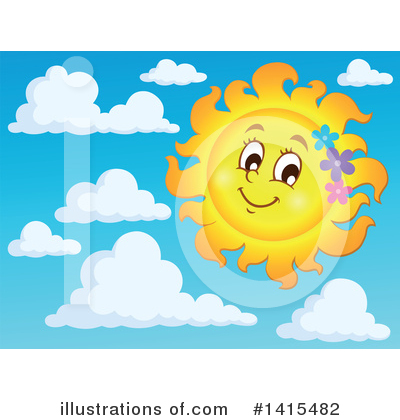 Royalty-Free (RF) Sun Clipart Illustration by visekart - Stock Sample #1415482