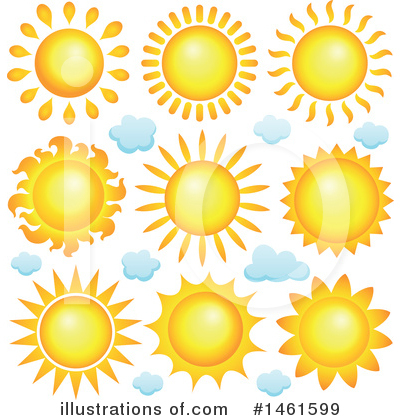Royalty-Free (RF) Sun Clipart Illustration by visekart - Stock Sample #1461599