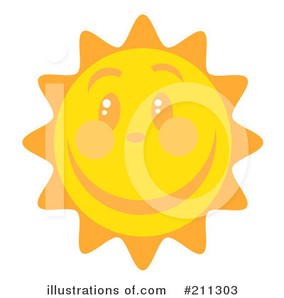 Royalty-Free (RF) Sun Clipart Illustration by Hit Toon - Stock Sample #211303