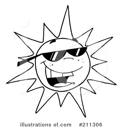 Royalty-Free (RF) Sun Clipart Illustration by Hit Toon - Stock Sample #211306