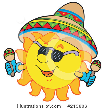 Royalty-Free (RF) Sun Clipart Illustration by visekart - Stock Sample #213806