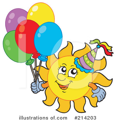 Royalty-Free (RF) Sun Clipart Illustration by visekart - Stock Sample #214203