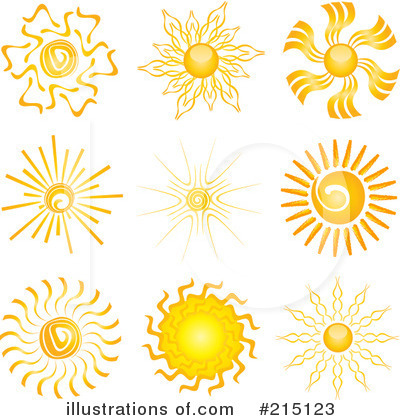 Royalty-Free (RF) Sun Clipart Illustration by KJ Pargeter - Stock Sample #215123