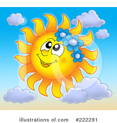 Royalty-Free (RF) Sun Clipart Illustration by visekart - Stock Sample #222281