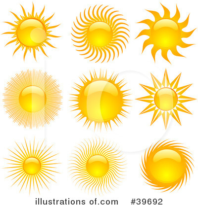 Royalty-Free (RF) Sun Clipart Illustration by KJ Pargeter - Stock Sample #39692