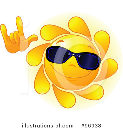 Royalty-Free (RF) Sun Face Clipart Illustration by Pushkin - Stock Sample #96933