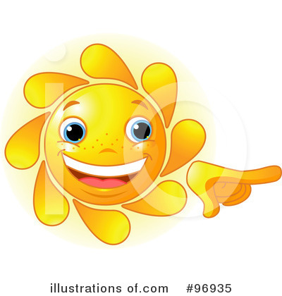 Royalty-Free (RF) Sun Face Clipart Illustration by Pushkin - Stock Sample #96935