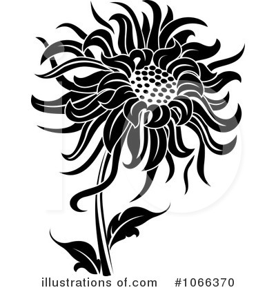 Royalty-Free (RF) Sunflower Clipart Illustration by Vector Tradition SM - Stock Sample #1066370