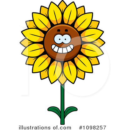 Sunflowers Clipart #1098257 by Cory Thoman