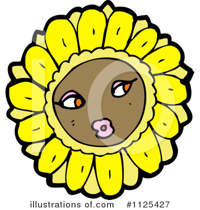 Royalty-Free (RF) Sunflower Clipart Illustration by lineartestpilot - Stock Sample #1125427