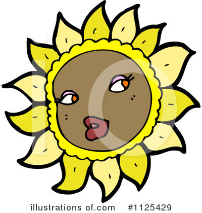 Royalty-Free (RF) Sunflower Clipart Illustration by lineartestpilot - Stock Sample #1125429