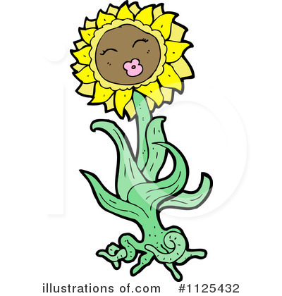 Royalty-Free (RF) Sunflower Clipart Illustration by lineartestpilot - Stock Sample #1125432