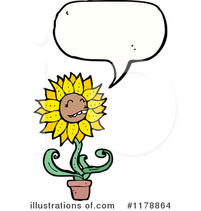 Royalty-Free (RF) Sunflower Clipart Illustration by lineartestpilot - Stock Sample #1178864