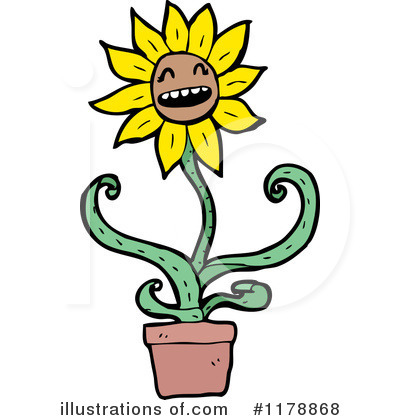 Royalty-Free (RF) Sunflower Clipart Illustration by lineartestpilot - Stock Sample #1178868