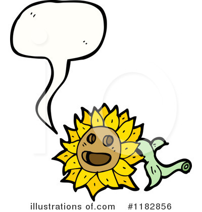 Royalty-Free (RF) Sunflower Clipart Illustration by lineartestpilot - Stock Sample #1182856