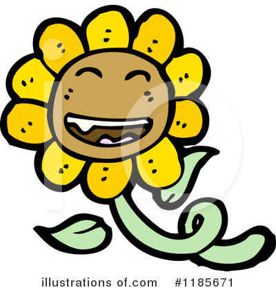 Royalty-Free (RF) Sunflower Clipart Illustration by lineartestpilot - Stock Sample #1185671