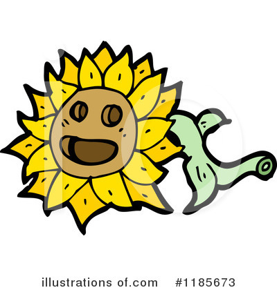 Royalty-Free (RF) Sunflower Clipart Illustration by lineartestpilot - Stock Sample #1185673