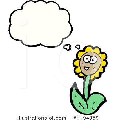 Royalty-Free (RF) Sunflower Clipart Illustration by lineartestpilot - Stock Sample #1194059
