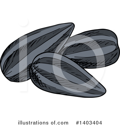 Royalty-Free (RF) Sunflower Seeds Clipart Illustration by Vector Tradition SM - Stock Sample #1403404