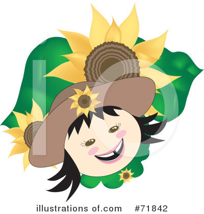 Royalty-Free (RF) Sunflowers Clipart Illustration by inkgraphics - Stock Sample #71842