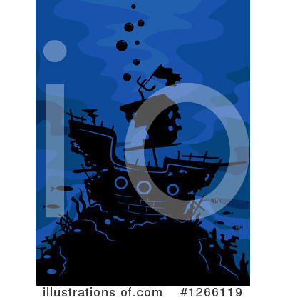 Royalty-Free (RF) Sunken Ship Clipart Illustration by BNP Design Studio - Stock Sample #1266119