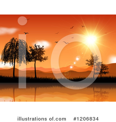 Royalty-Free (RF) Sunset Clipart Illustration by KJ Pargeter - Stock Sample #1206834