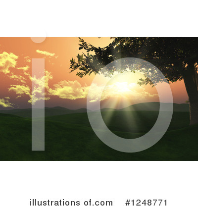 Royalty-Free (RF) Sunset Clipart Illustration by KJ Pargeter - Stock Sample #1248771