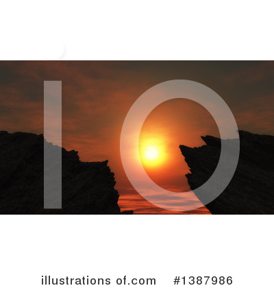 Royalty-Free (RF) Sunset Clipart Illustration by KJ Pargeter - Stock Sample #1387986