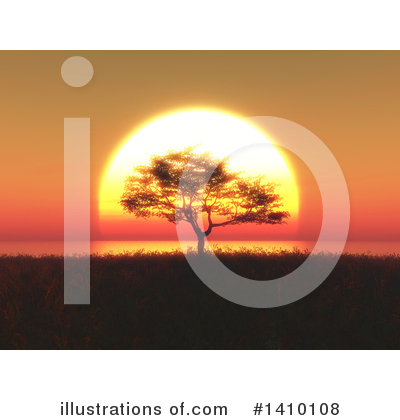 Royalty-Free (RF) Sunset Clipart Illustration by KJ Pargeter - Stock Sample #1410108