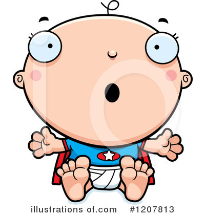 Royalty-Free (RF) Super Baby Clipart Illustration by Cory Thoman - Stock Sample #1207813