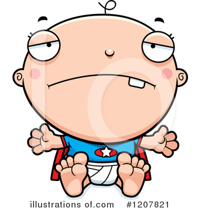 Royalty-Free (RF) Super Baby Clipart Illustration by Cory Thoman - Stock Sample #1207821