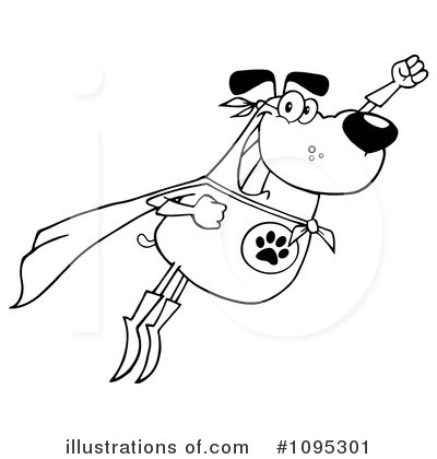Royalty-Free (RF) Super Dog Clipart Illustration by Hit Toon - Stock Sample #1095301